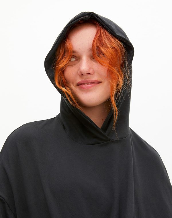 Soft Cropped Hoodie, Black - Image 4